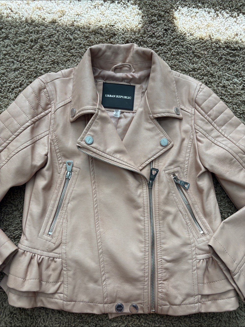 Urban Republic Women's Blush Pink Moto Jacket - Picture 3 of 4